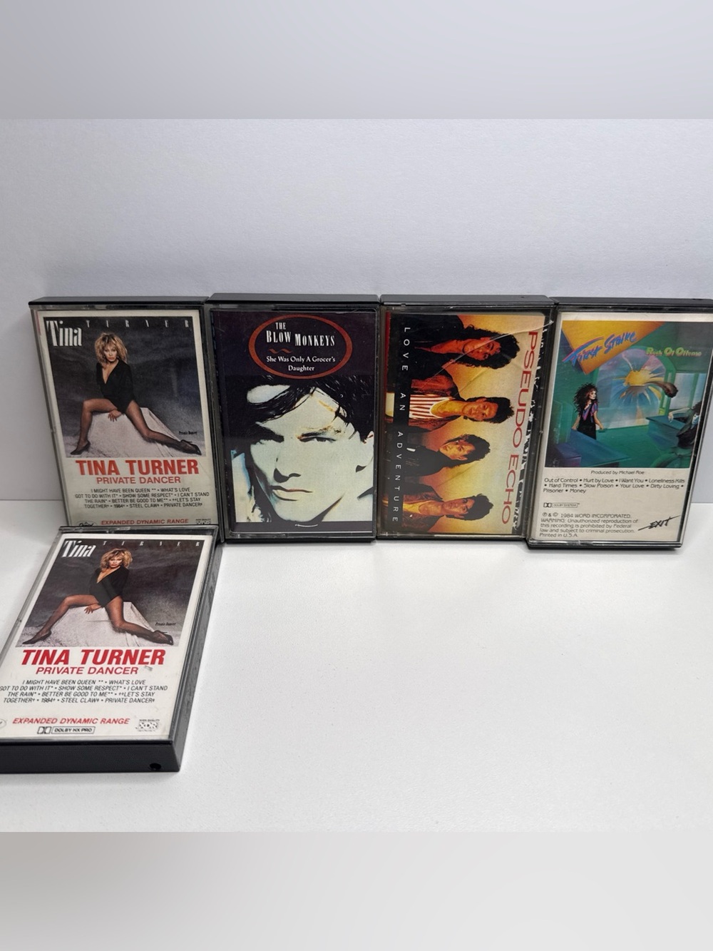 Vintage Cassette Tape Tina Turner, the blow monkeys, Pseudo Echo, First Strike